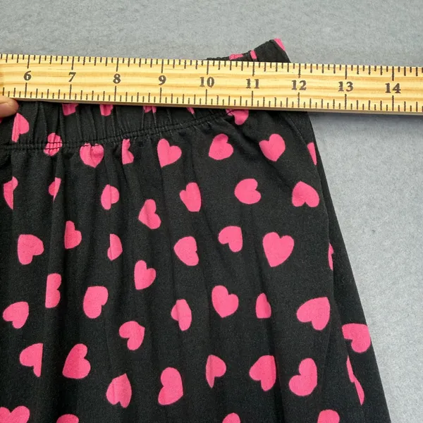 Kate Spade New York Womens Small‎ Pajama Pants Black Pink Heart Print Sleepwear - Image 4