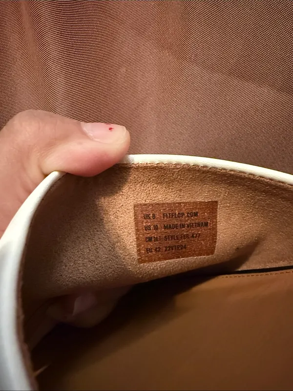Frye Cream Leather Wide-Band Slide Sandals - Image 4