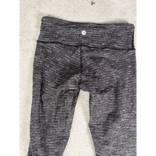 lululemon wonder under leggings low rise black white 6 Full Length - Image 5