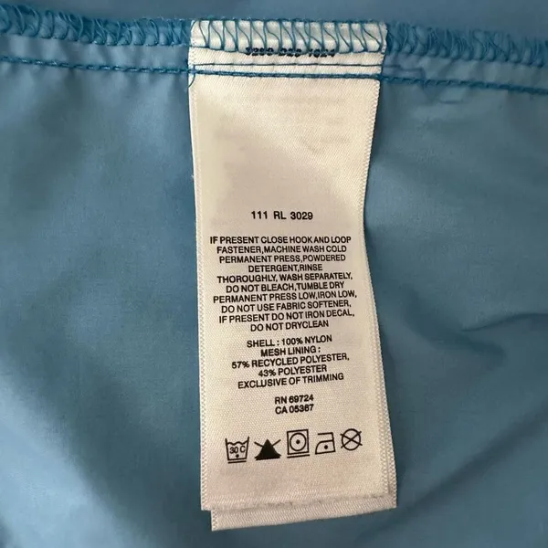 Columbia Omni-Shield Blue Outdoor Packable Windbreaker Rain Jacket Size Medium - Image 4