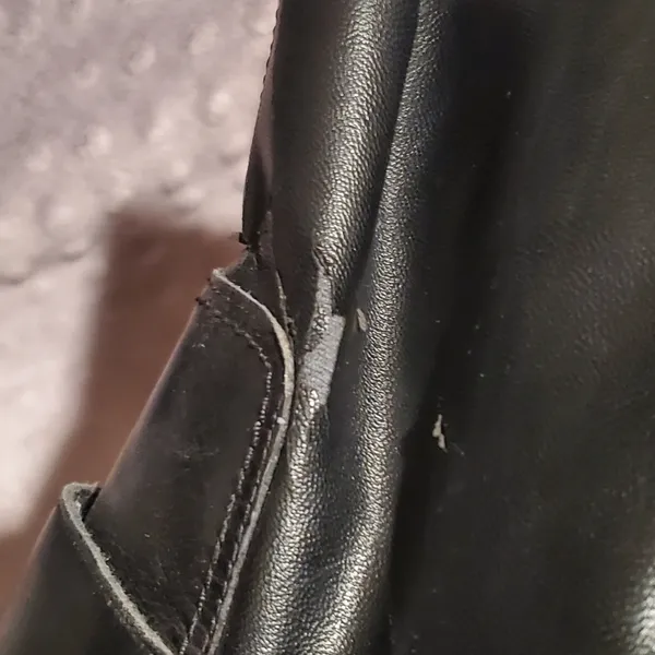 6/$36 Zara Woman Leather Biker Boots with Stretch Leg Black Size 38 5156/101 - Image 11
