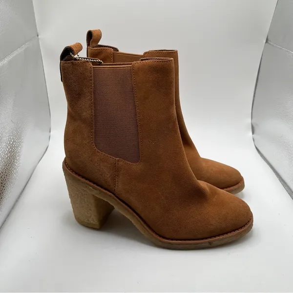NWOBLauren Ralph Lauren Marianna Suede Waterrepellent Chunky Heel Ankle Boot 5.5 - Image 6