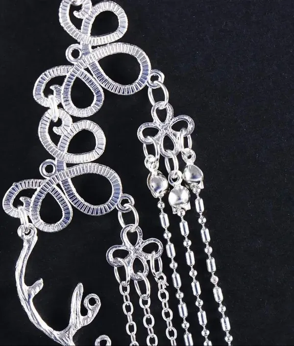 Crystal Retro Hairband Elegant Shinning Rhinestones Long Tassel Hairwear Waterdr - Image 8