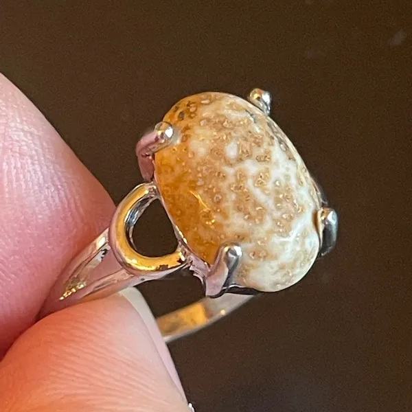Brown potato gemstone ring size 8.5 - Image 6