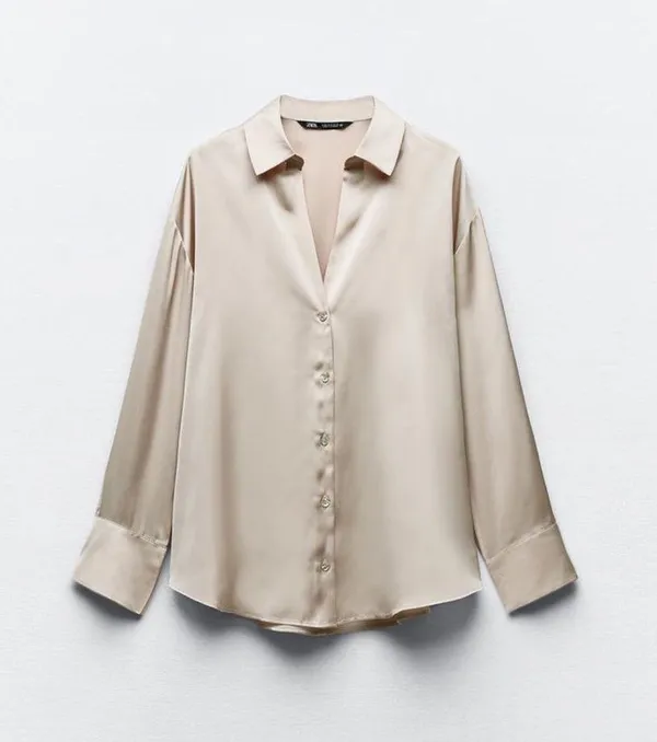 ZARA Satin Effect Shirt - Image 2
