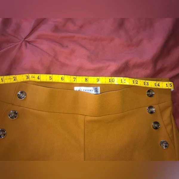 Retrology mustard pants size medium waist and inseam is pictured NWOT - Image 7