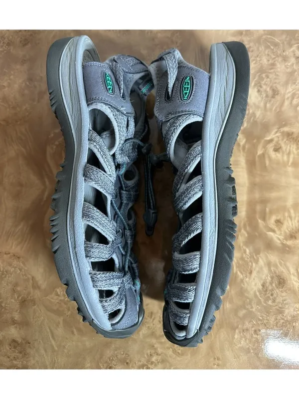 KEEN Whisper Sandals Women's 11 Gray Peacock Green Waterproof Hiking Water - Image 3