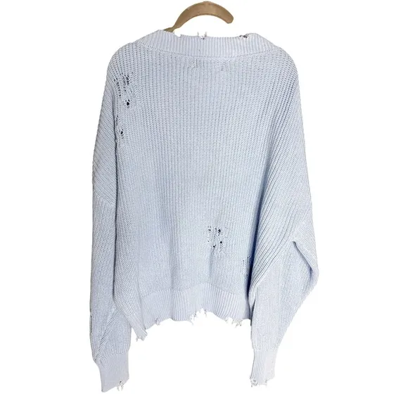 SER.O.YA Syd Seater Sky Blue Size Large‎ Distressed Cropped - Image 7
