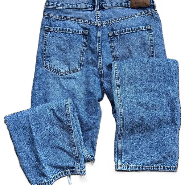 Aeropostale High Rise 90s Baggy Jeans Women’s Size 4 Blue Distressed Ripped - Image 2