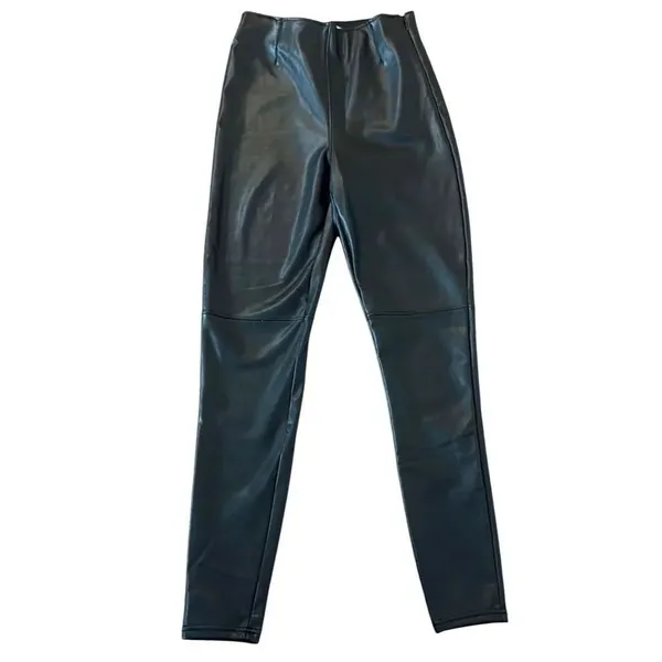 Abercrombie & Fitch NWT black vegan leather leggings size s - Image 3