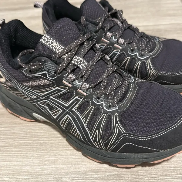 ASICS Black Pink Trail‎ Running Shoes Women's Size 8.5 - Image 4