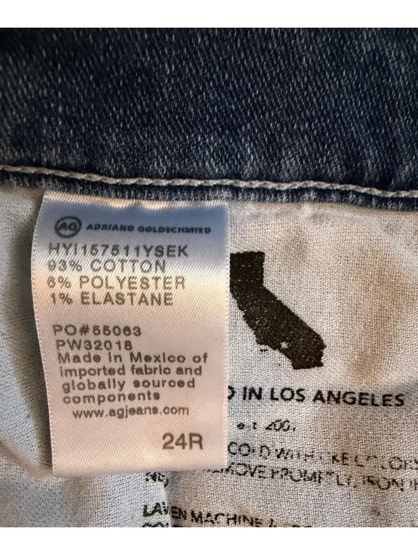 AG Adriano Goldschmied Ex-Boyfriend Slouchy Slim‎ Blue Jeans Size 24R Distressed - Image 9