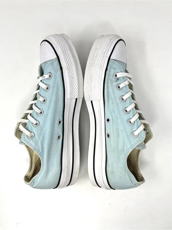 Converse Chuck Taylor All Star Lift Ox Platform Light Blue Ocean Bliss Canvas 10 - Image 4