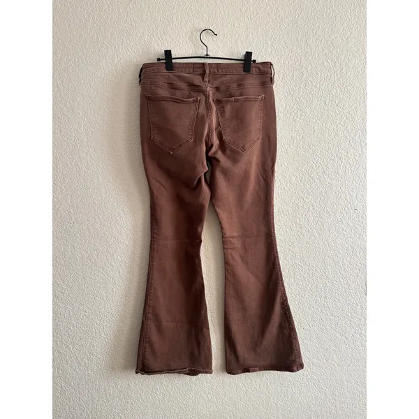 Hollister Flare Jeans 15L Brown High Rise Wide Leg Stretch‎ Denim Pants - Image 2