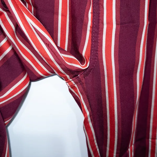 Free People Burgundy Red Striped Seamed Like The Right Thing Cropped Pants 0 - Image 6