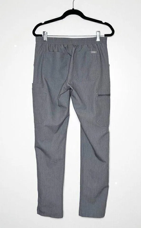 Figs Drawstring Pants Scrubs Mid Rise Straight Leg Women's Gray Size X Small - Image 3