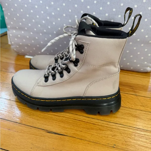 Dr. Martens Women's Beige Combat Boots - Image 7