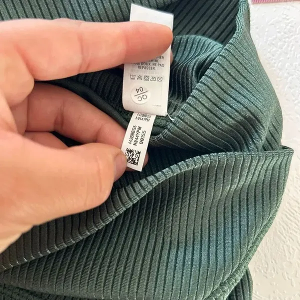 Aerie OFFLINE Real Me Ribbed Crossover High Rise Leggings XS Dark Green - Image 7