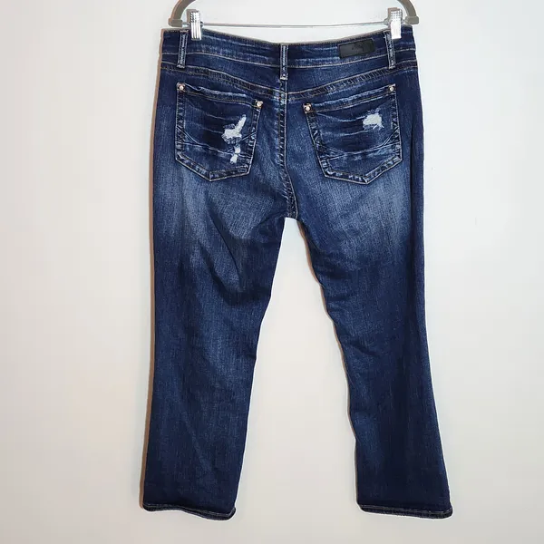 Daytrip Lynx Distressed Cropped Flare Jeans Size 32 - Image 4