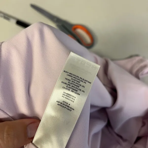 Aritzia Babaton Contour Short Sleeve Squareneck Bodysuit Lavender XL - Image 9