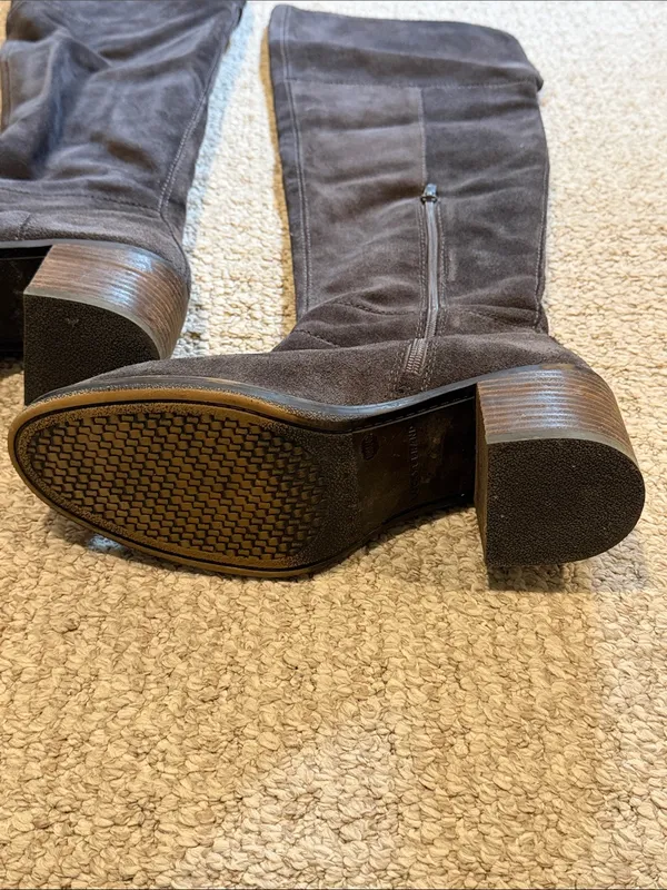 Lucky Brand Women's Over-the-Knee Suede Block Heel Boots - Charcoal - Image 7