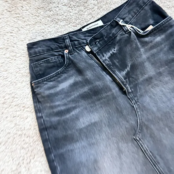Reformation Black Denim long Skirt. 27 - Image 10