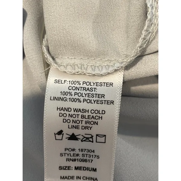 Shinestar Top Silver Sequin Spaghetti Strap V Neck Loose Fit Size M - Image 6