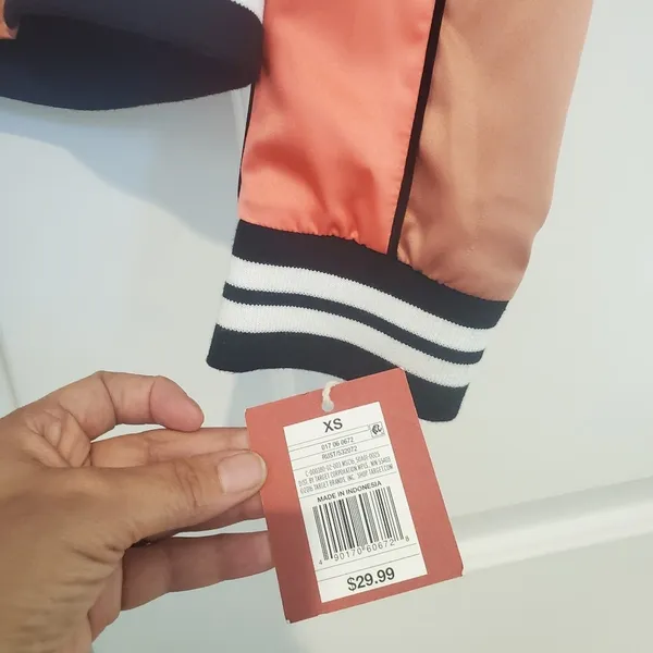 Mossimo Quilted Tropical Satin Bomber Jacket XS NWT - Image 6