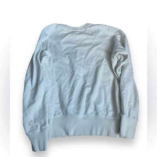 Peloton Cream Crewneck Sweatshirt Women's Size M Cozy Athleisure - Image 3