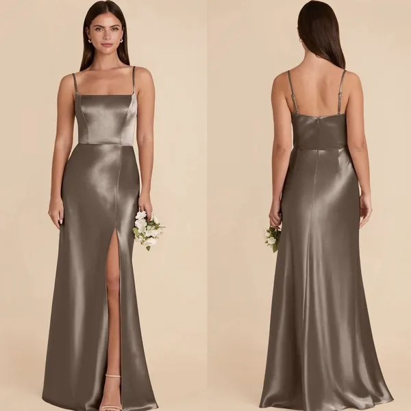 Birdy Grey Mai Dress In Shiny Satin Quartz Special Occasion Bridesmaid Event‎ M - Image 2