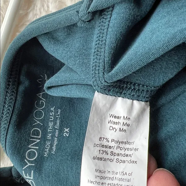 Beyond Yoga Spacedye Slim Racerback Cropped Top teal 2X - Image 6