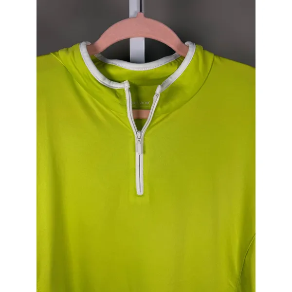 Maggie Lane 2X Lime Quarter Zip Golf Tennis Pickleball Active Performance‎ Top - Image 3