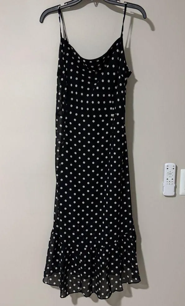 Petal & Pup Francesca Midi Dress Size L Black Polka Dot - Image 2