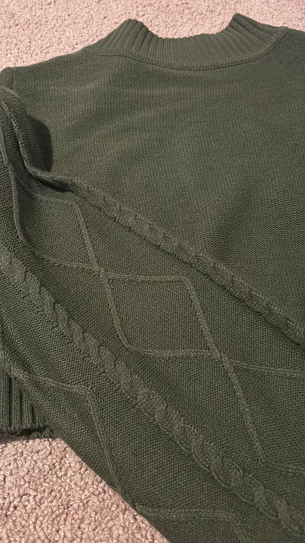 SheIn Olive Green Sweater - Image 8