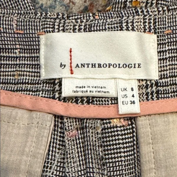 Anthropologie Roma Plaid Chenille Trousers 4 - Image 6