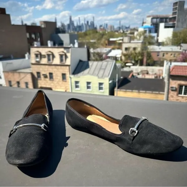 H&M Black Loafer Flats Size 9.5 Preppy Classic Lagenlook Comfortable Minimalist - Image 2