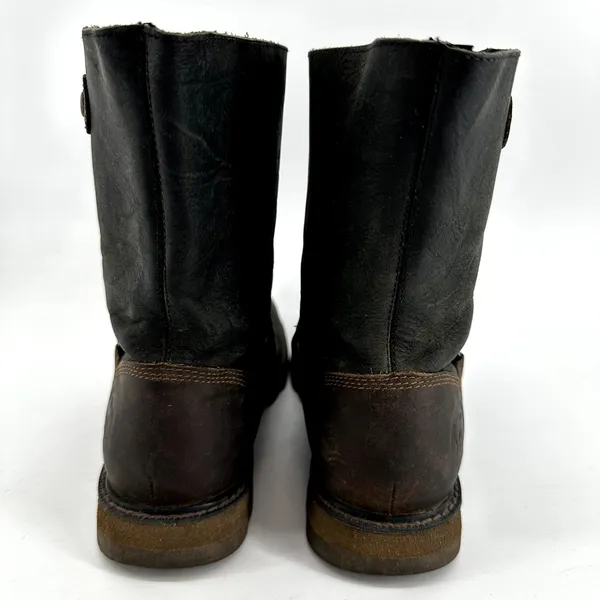 Sorel Scotia Boots Mid Calf Engineer Waterproof Leather Slip On Black Brown 9.5 - Image 5