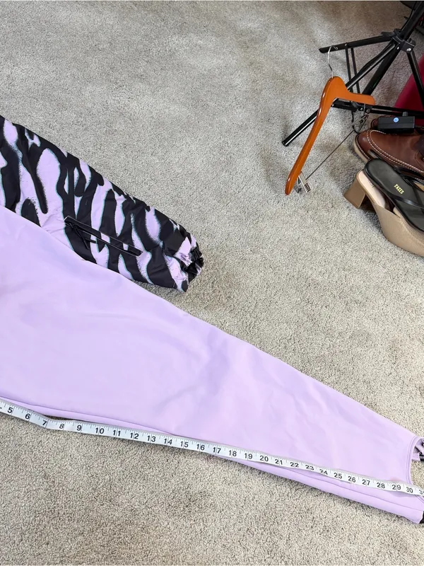 ASOS 4505 Women’s Printed Ski Suit Snowsuit One-Piece in Printer Lilac 12 - Image 15