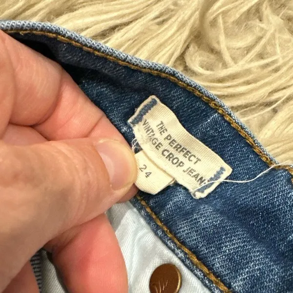 Madewell perfect vintage crop jeans size 24 - Image 2