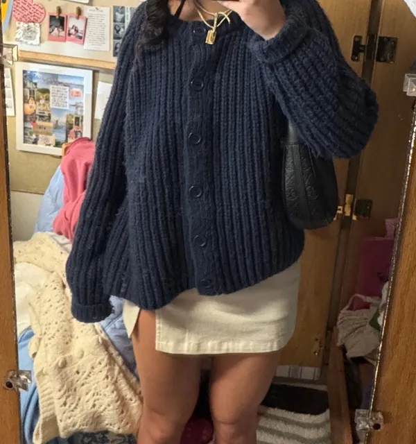 Navy sweater Blue Size XS - Image 2