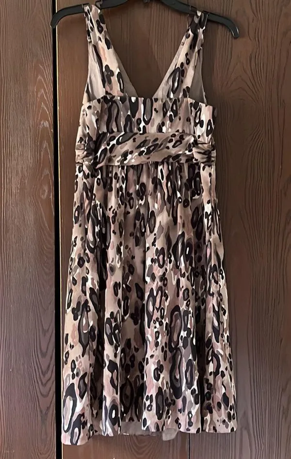 New Women’s The Limited sleeveless animal print brown black Camo dress Size 4 - Image 5