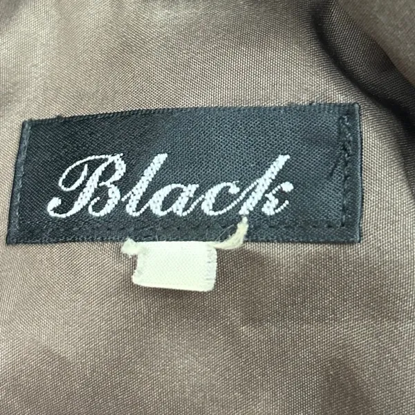 Black Vintage Brown Ruched Zip Up Pockets Collar Flight Utility Bomber Jacket M - Image 10