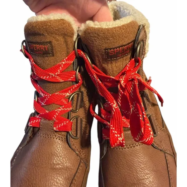 SPERRY Top-Sider Boots Juneau Low Hiker Wool Brown Waterproof Womens Snow Sz 7 - Image 5