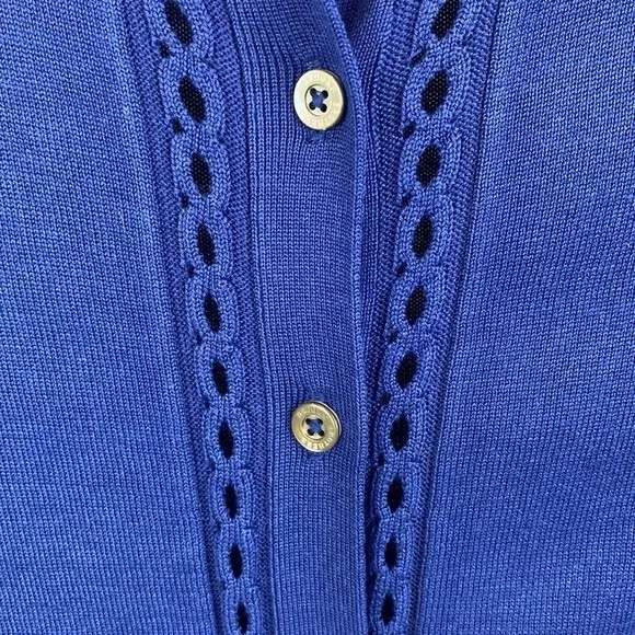 Brooks Brothers Blue Long Sleeve Knit Button Up Cardigan Sweater S - Image 6