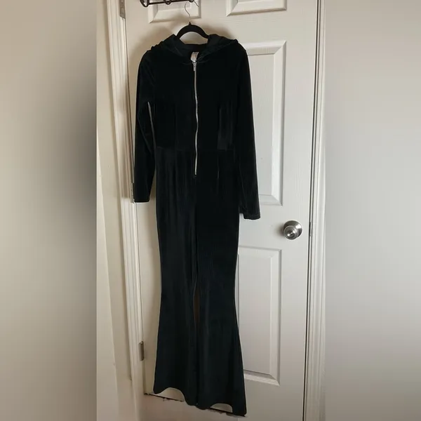 Fabletics Plush Rib Hooded Jumpsuit - Black Woman’s Size Small - Image 2