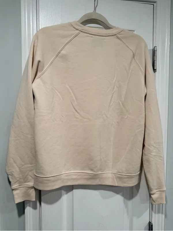 NWOT Maeve Anthropologie Size M Beige Oversized Crew Neck Pullover Sweatshirt - Image 7