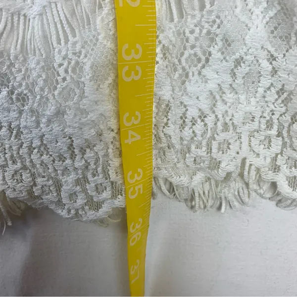 Free People size medium white lace mini dress new bridal anthro open back - Image 8