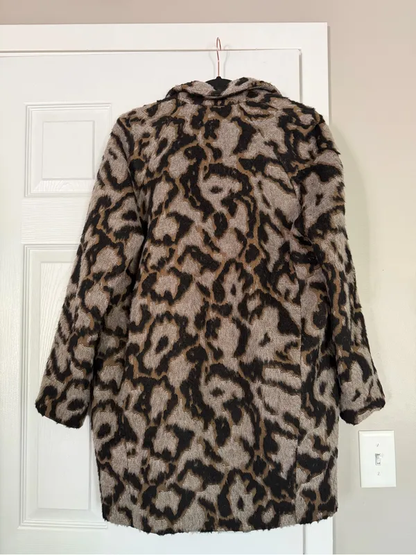 Veronica Beard Alpaca Wool Blend Long Textured Coat Jacket - Image 9