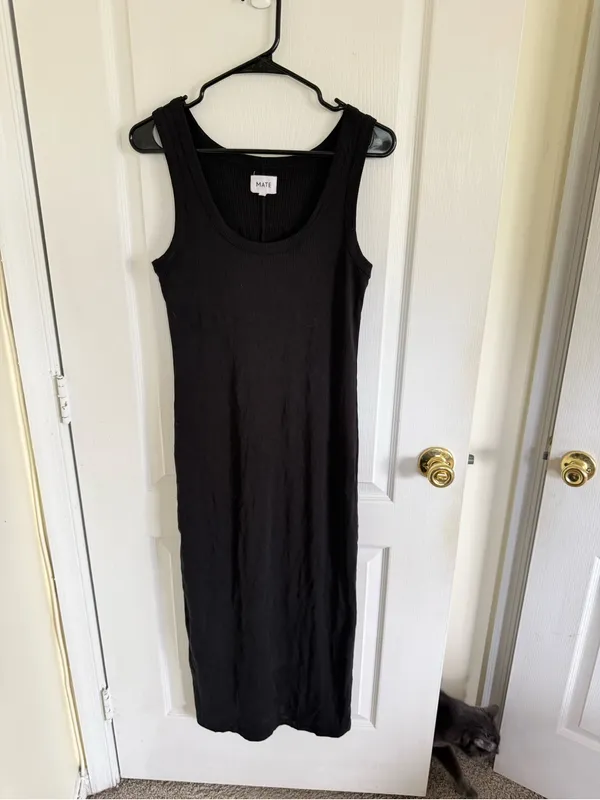Mate the Label Black Ribbed Midi Tank dress - Image 2