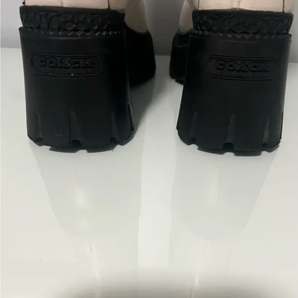 Coach Cream and Black Ankle Booties - Image 6